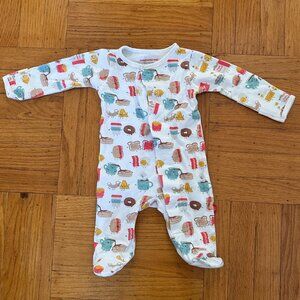 magnetic me better together organic cotton magnetic footie size 0-3 months